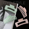 Women's Plastic Resin Macaron Shape Hair Claw Clip With Baking Paint And Jelly Frosted Effect For Summer