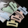 Women's Plastic Resin Macaron Shape Hair Claw Clip With Baking Paint And Jelly Frosted Effect For Summer