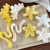 Women's Plastic Resin Starfish Egg Flower Baking Paint Gripper Hair Clip
