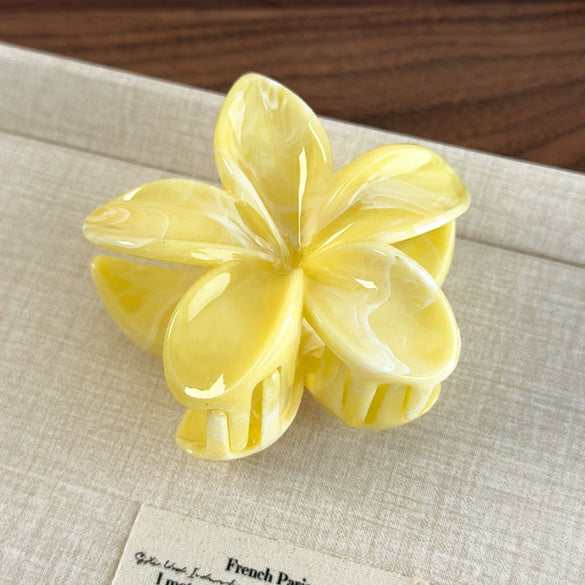 Women's Plastic Resin Starfish Egg Flower Baking Paint Gripper Hair Clip