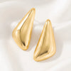 Women's Plated Alloy Triangle Stud Earrings With Geometric Design And Elegant Highend Style