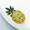 Women's Playful Fruit Brooch With Pineapple And Lemon Design Alloy Rhinestone Decorative Pin