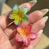 Women's Plumeria Flower Claw Clip Hair Accessory Simple Style Electroplating Technology