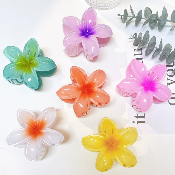Women's Plumeria Hairpin Simple Style Electroplating Process