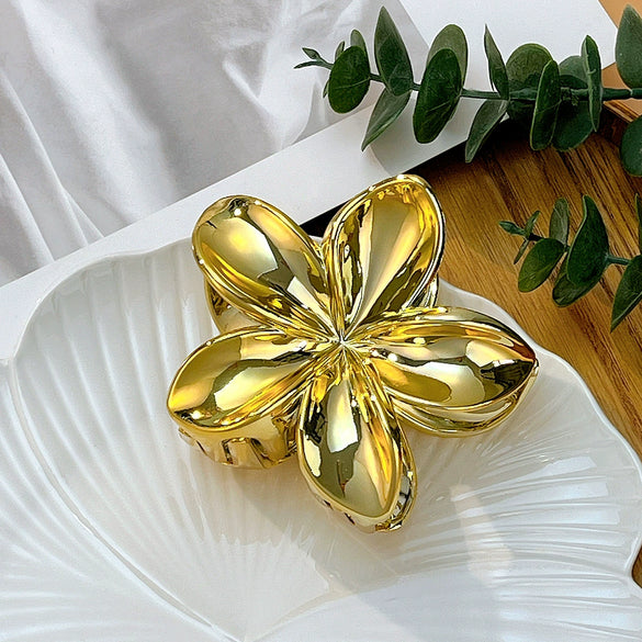 Women's Plumeria Hairpin Simple Style Electroplating Process