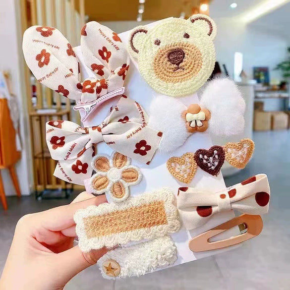 Women's Plush Cloth Handmade Fashion Ol Style Side Clip Hairpin
