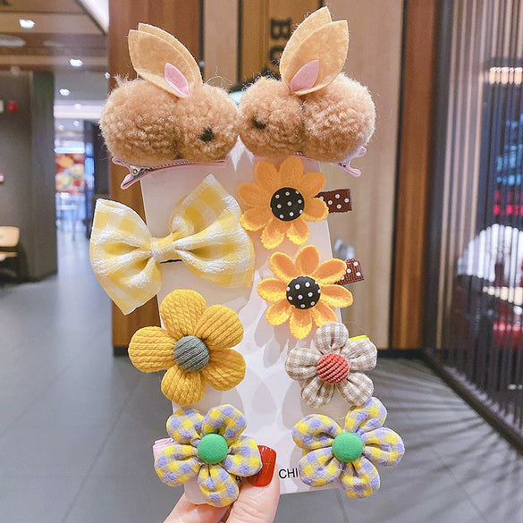 Women's Plush Cloth Handmade Fashion Ol Style Side Clip Hairpin
