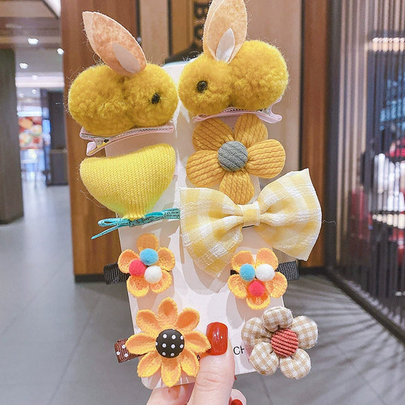 Women's Plush Cloth Handmade Fashion Ol Style Side Clip Hairpin