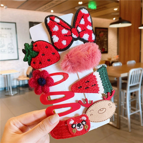 Women's Plush Cloth Handmade Fashion Ol Style Side Clip Hairpin