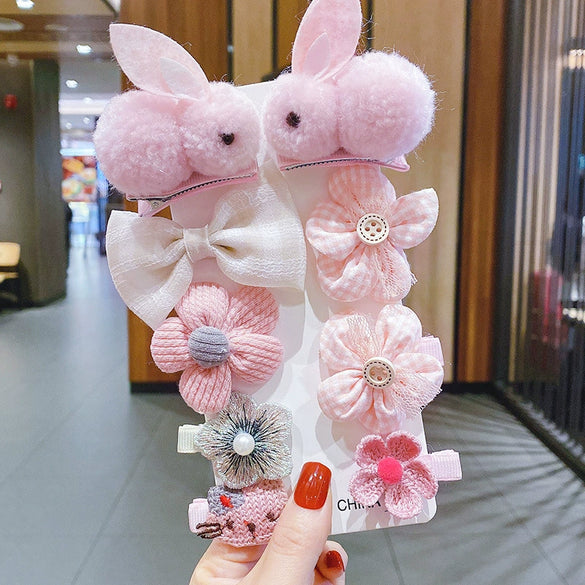 Women's Plush Cloth Handmade Fashion Ol Style Side Clip Hairpin