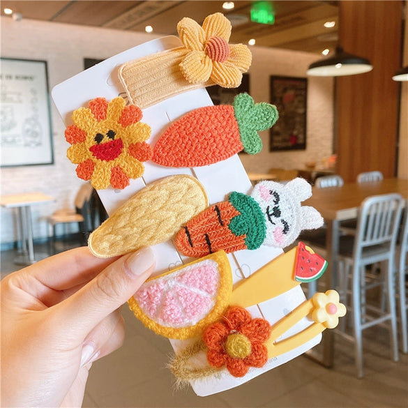Women's Plush Cloth Handmade Fashion Ol Style Side Clip Hairpin