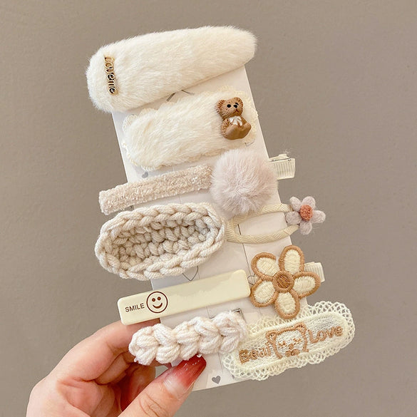 Women's Plush Fabric Handmade Side Bangs Hairpin