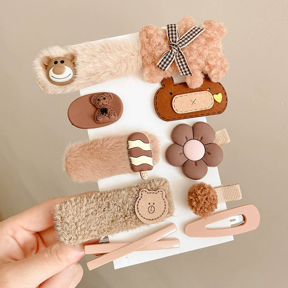 Women's Plush Fabric Handmade Side Bangs Hairpin