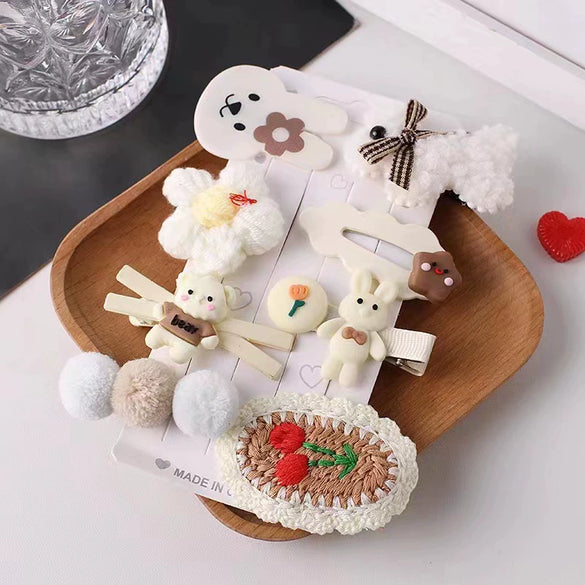Women's Plush Fabric Handmade Side Bangs Hairpin