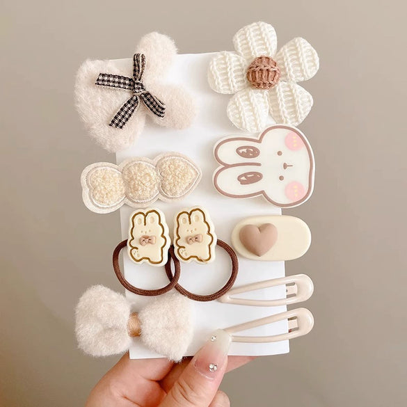 Women's Plush Fabric Handmade Side Bangs Hairpin