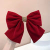 Women's Plush Flannel Medieval Style Purely Handmade Bow Hairpin Spring Clip Hair Accessory