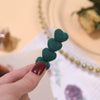 Women's Plush Heartshaped Handmade Hair Clip
