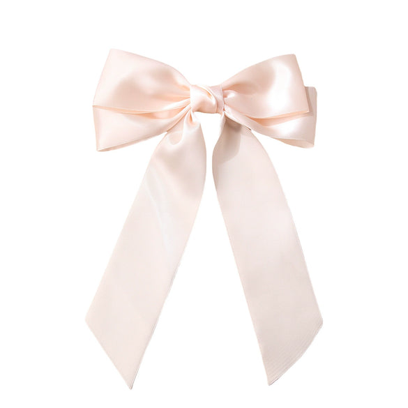 Women's Polyester Handmade Ribbon Bow Spring Clip Hairpin Hair Accessories
