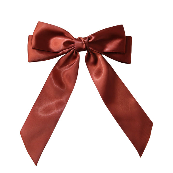 Women's Polyester Handmade Ribbon Bow Spring Clip Hairpin Hair Accessories