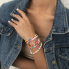 Women's Polymer Clay Handmade Letter Bracelet Fashion Highend Ethnic Style Jewelry