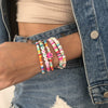 Women's Polymer Clay Handmade Letter Bracelet Fashion Highend Ethnic Style Jewelry