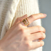 Women's Popular Exotic Cross Ring In Ins Style Geometric Pattern Copper Material Set With Zirconia