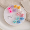 Women's Popular Oneweek Earrings Set Alloy Imitation Pearl Simple Dot Diamond Geometric Electroplated Design