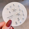 Women's Popular Oneweek Earrings Set Alloy Imitation Pearl Simple Dot Diamond Geometric Electroplated Design