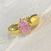 Women's Princess Style Geometric Copper Ring With Electroplating