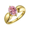 Women's Princess Style Geometric Copper Ring With Electroplating