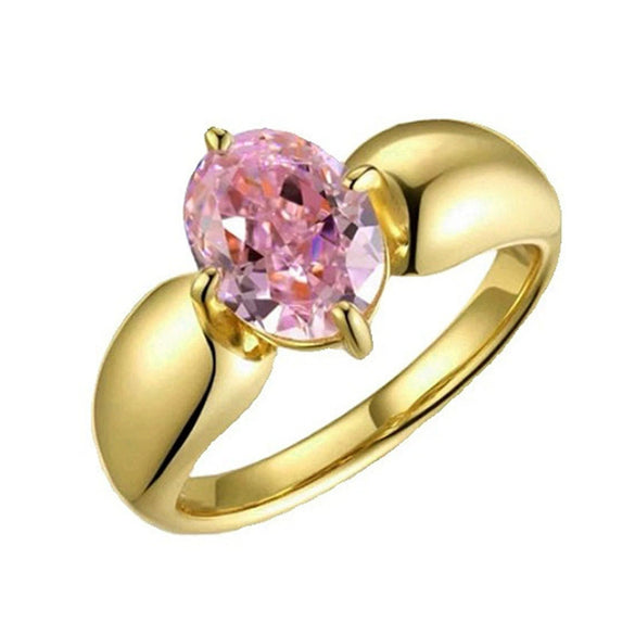 Women's Princess Style Geometric Copper Ring With Electroplating