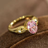 Women's Princess Style Geometric Copper Ring With Electroplating