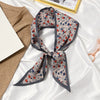 Women's Printed Polyester Silk Feel Streamer Scarf Thin Long Strip Hair Tie Elegant Versatile Hairband Suit Scarf