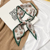 Women's Printed Polyester Silk Feel Streamer Scarf Thin Long Strip Hair Tie Elegant Versatile Hairband Suit Scarf