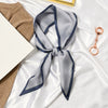 Women's Printed Polyester Silk Feel Streamer Scarf Thin Long Strip Hair Tie Elegant Versatile Hairband Suit Scarf