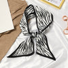 Women's Printed Polyester Silk Feel Streamer Scarf Thin Long Strip Hair Tie Elegant Versatile Hairband Suit Scarf