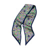 Women's Printed Polyester Silk Feel Streamer Scarf Thin Long Strip Hair Tie Elegant Versatile Hairband Suit Scarf