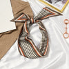 Women's Printed Polyester Silk Feel Streamer Scarf Thin Long Strip Hair Tie Elegant Versatile Hairband Suit Scarf