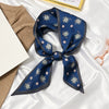 Women's Printed Polyester Silk Feel Streamer Scarf Thin Long Strip Hair Tie Elegant Versatile Hairband Suit Scarf
