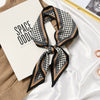 Women's Printed Polyester Silk Feel Streamer Scarf Thin Long Strip Hair Tie Elegant Versatile Hairband Suit Scarf