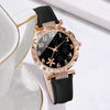 Women's Pu Leather Quartz Watch Strap With Zinc Alloy Case And Round Dial