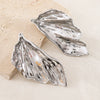 Women's Punk Fashion Elegant Metallic Geometric Ginkgo Leaf Electroplated Earrings