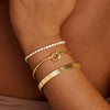 Women's Punk Geometric Stainless Steel Chain Bracelet Set With Electroplated Simple Exaggerated Design