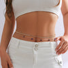 Women's Punk Metal Multilayer Body Chain Waist Chain In Simple Style