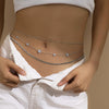 Women's Punk Metal Multilayer Body Chain Waist Chain In Simple Style