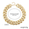 Women's Punk Style Acrylic Plastic Resin Necklace With Ushape Geometric Pattern And Electroplating Treatment