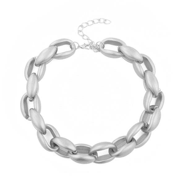 Women's Punk Style Acrylic Plastic Resin Necklace With Ushape Geometric Pattern And Electroplating Treatment