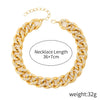 Women's Punk Style Acrylic Plastic Resin Necklace With Ushape Geometric Pattern And Electroplating Treatment