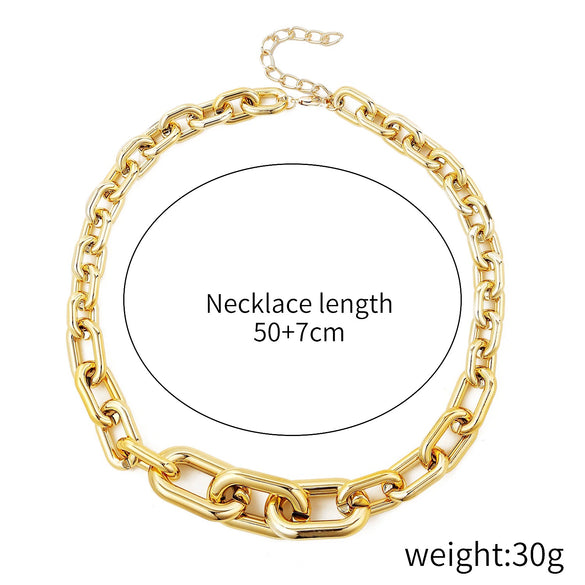 Women's Punk Style Acrylic Plastic Resin Necklace With Ushape Geometric Pattern And Electroplating Treatment
