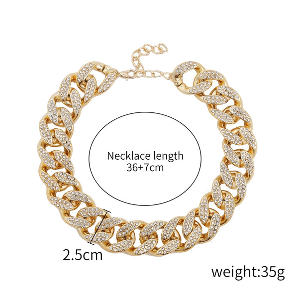 Women's Punk Style Acrylic Plastic Resin Necklace With Ushape Geometric Pattern And Electroplating Treatment